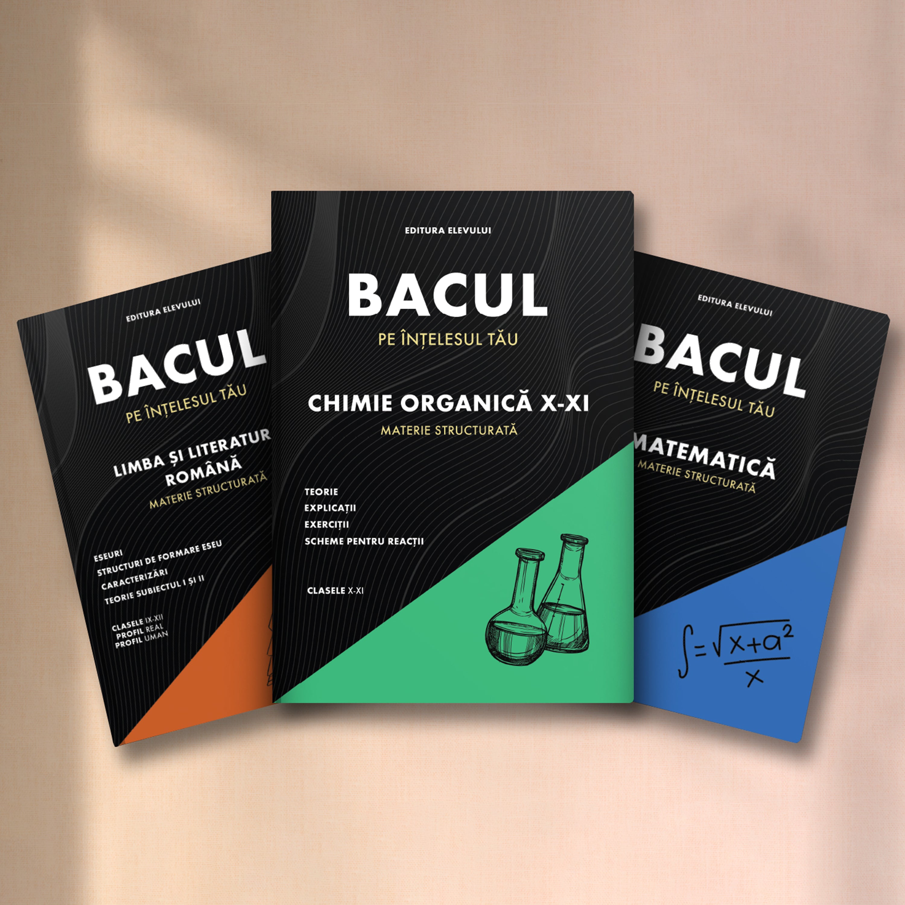 Pachet Cărți Bacalaureat Română + Matematică + Chimie Organică