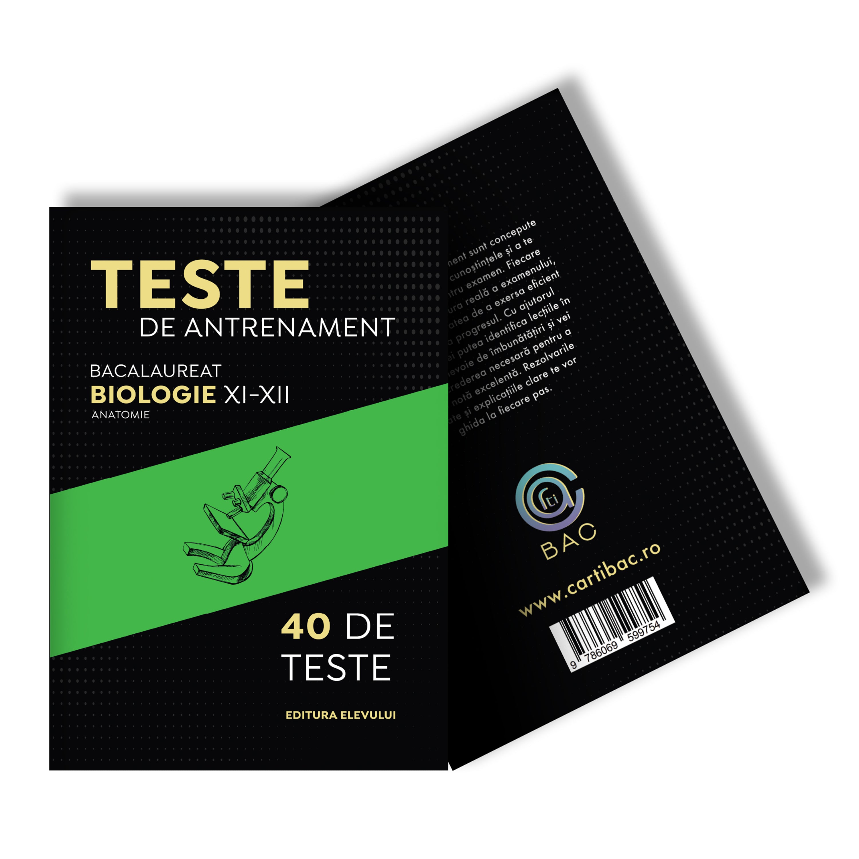 Carte cu Teste de antrenament pentru Bac Biologie XI-XII