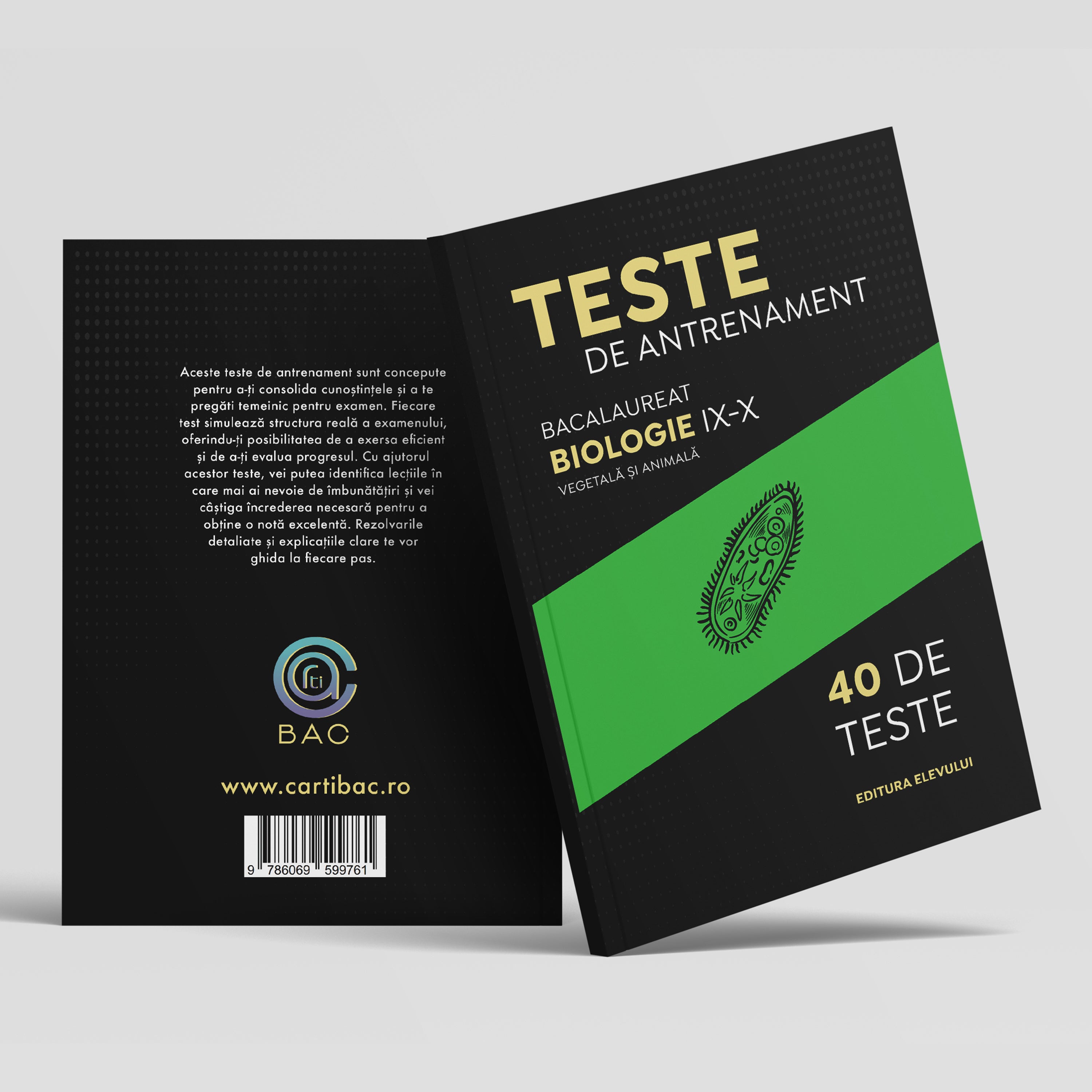 Carte cu Teste de antrenament pentru Bac Biologie IX-X