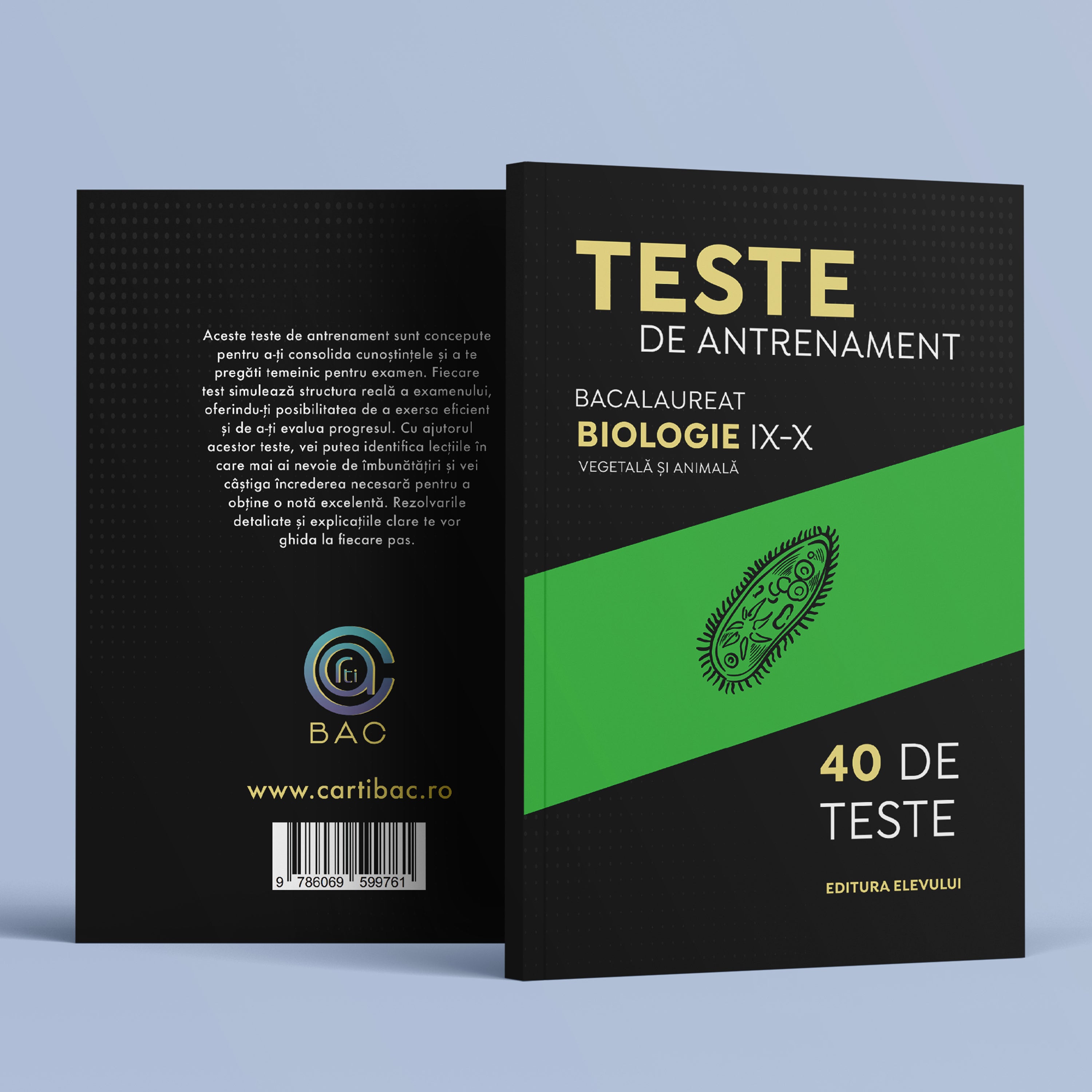 Carte cu Teste de antrenament pentru Bac Biologie IX-X