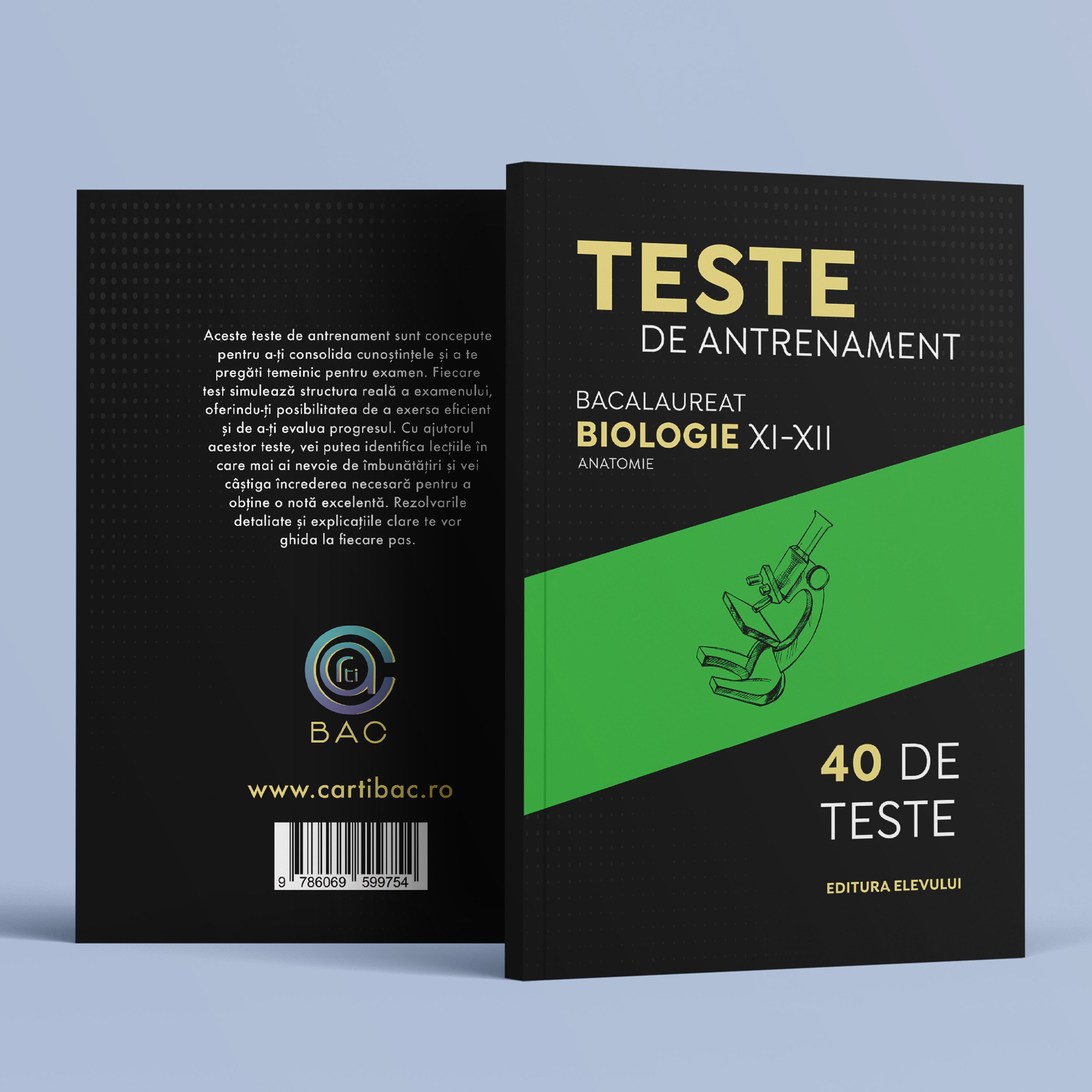 Carte cu Teste de antrenament pentru Bac Biologie XI-XII