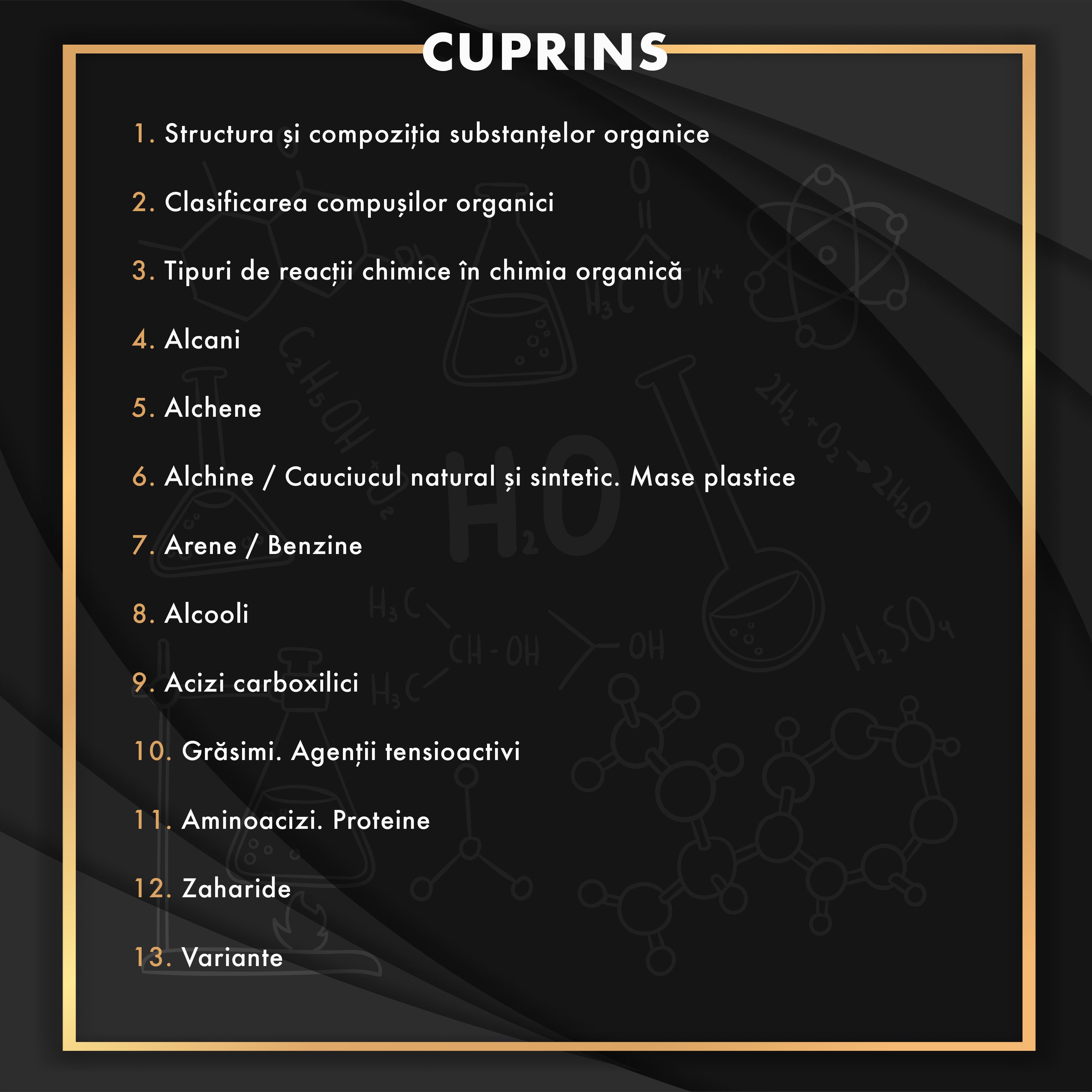 Cuprins Carte Bac Chimie Organică