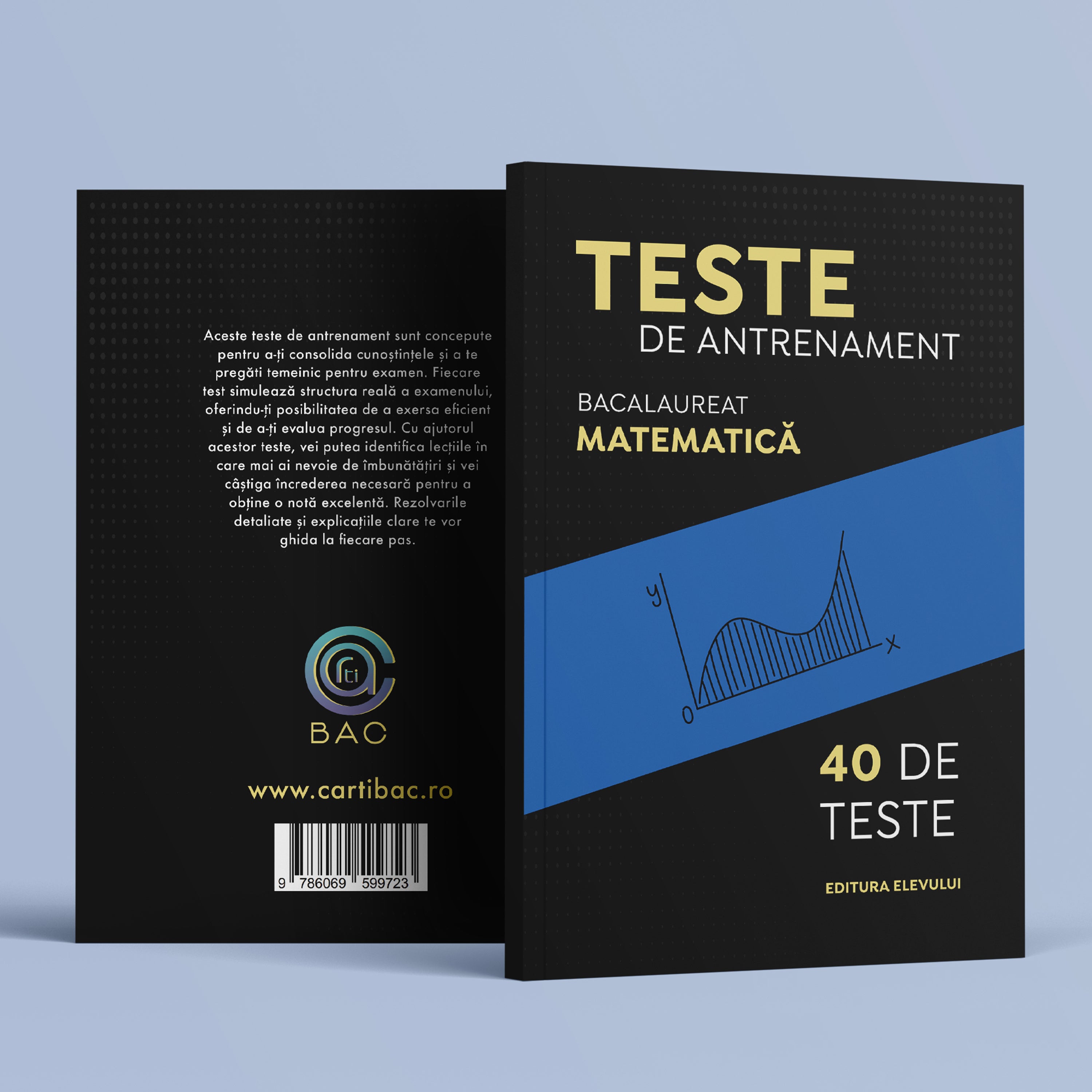 Carte cu 40 de Teste de antrenament pentru Bacalaureat Matematică