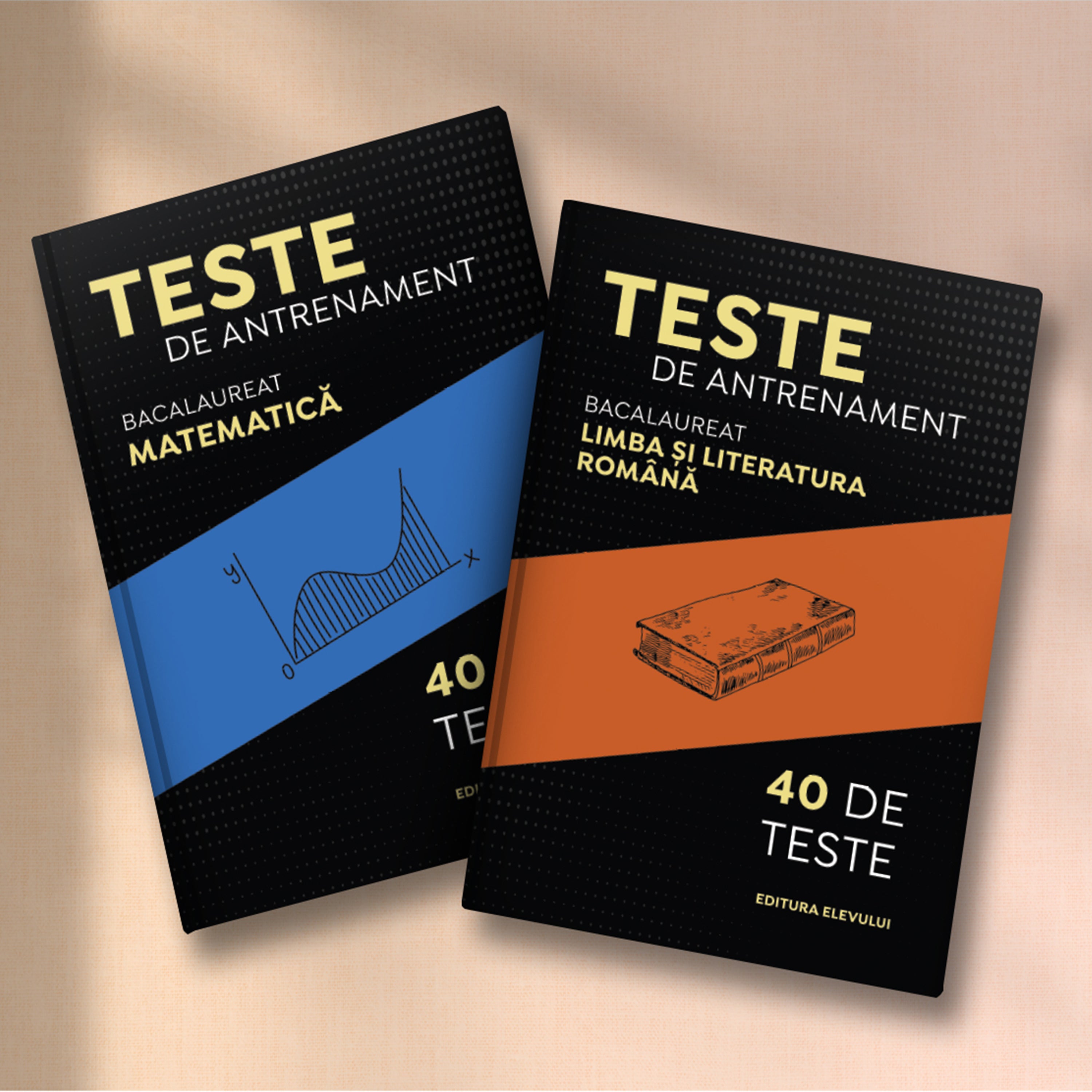 Pachet Cărți cu Teste de antrenament pentru Bacalaureat  limba și literatura română și matematică